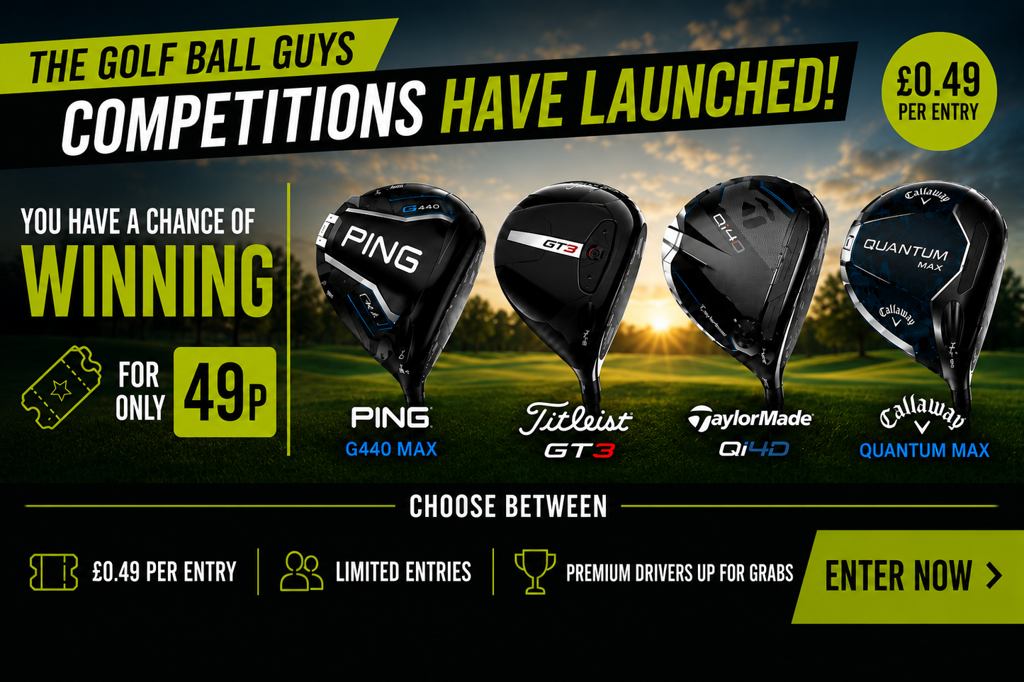 🏆 WIN A DRIVER OF YOUR CHOICE | £0.49 ENTRY