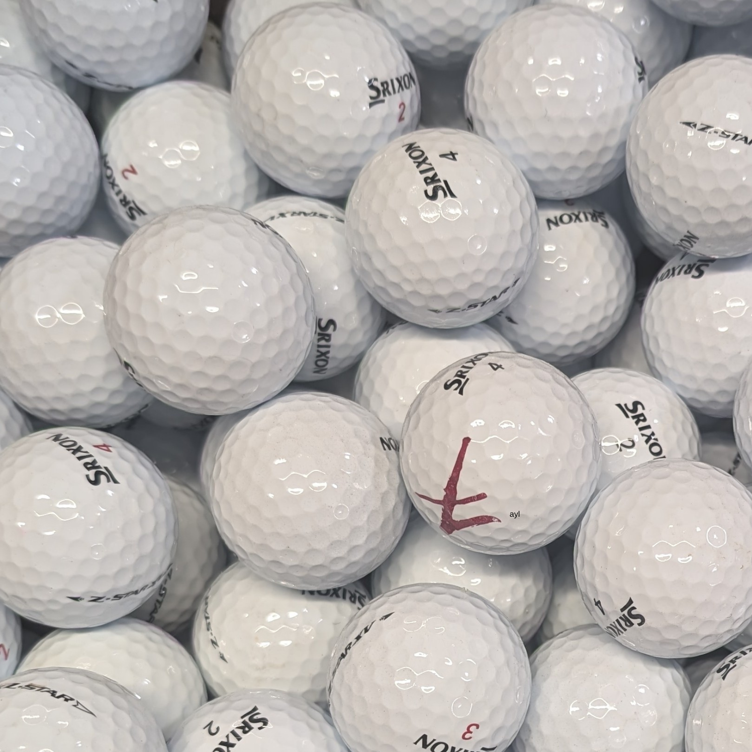 Mint grade Srixon Z-star used golf balls. Half the price of New balls!
